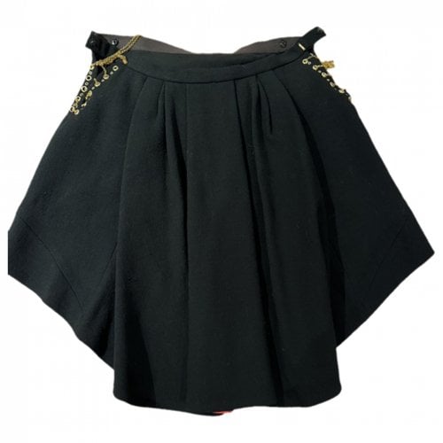 Pre-owned Louis Vuitton Silk Mini Skirt In Black