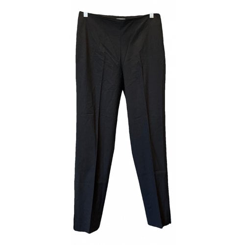Pre-owned Brunello Cucinelli Wool Straight Pants In Black