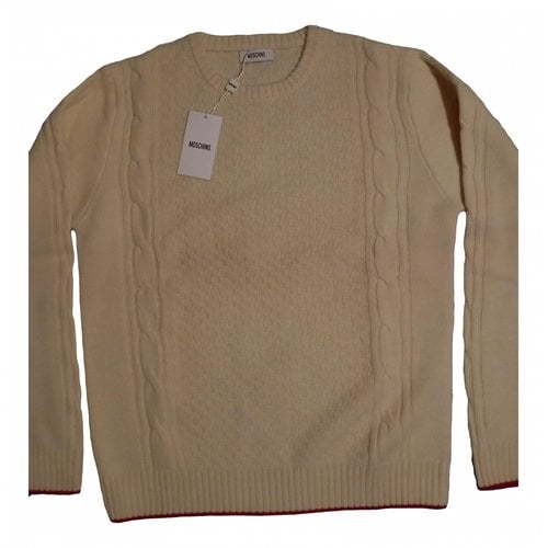 Pre-owned Moschino Wool Pull In Beige