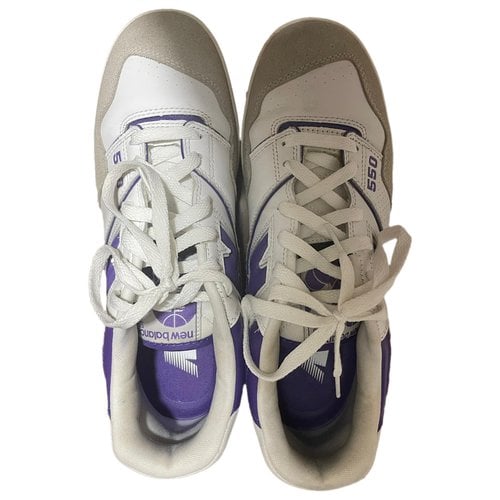 Pre-owned New Balance 550 Leather Low Trainers In Purple