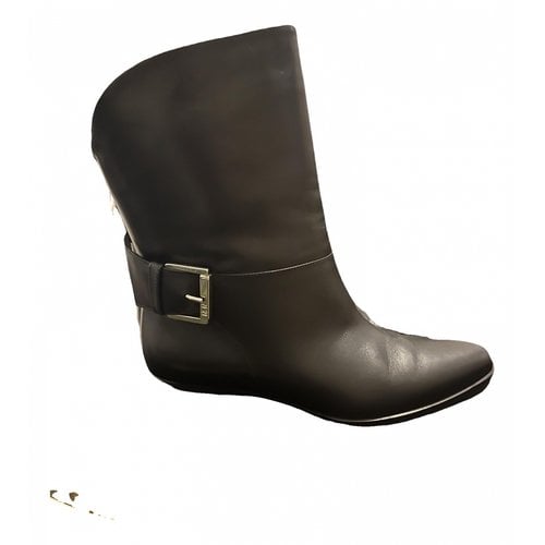 Pre-owned N°21 Leather Boots In Black