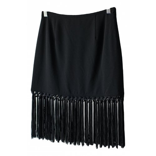 Pre-owned Escada Wool Mini Skirt In Black