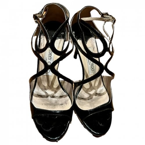 Pre-owned Jimmy Choo Patent Leather Sandals In Black