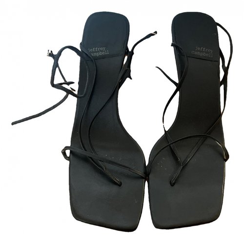Pre-owned Jeffrey Campbell Leather Sandal In Black