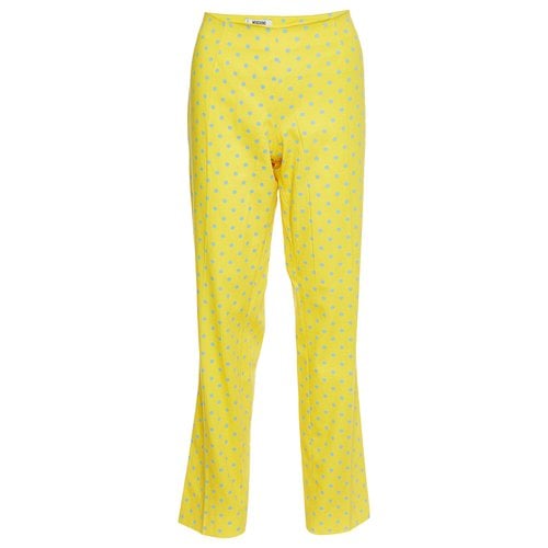Pre-owned Moschino Cheap And Chic Trousers In Yellow