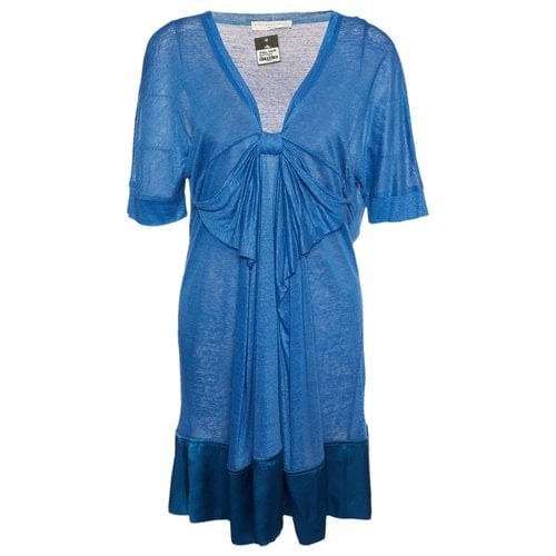 Pre-owned Stella Mccartney Linen Dress In Blue