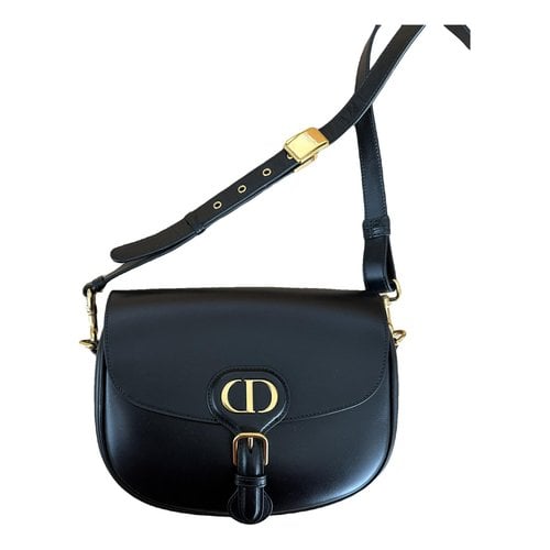 Pre-owned Dior Bobby Leather Crossbody Bag In Black