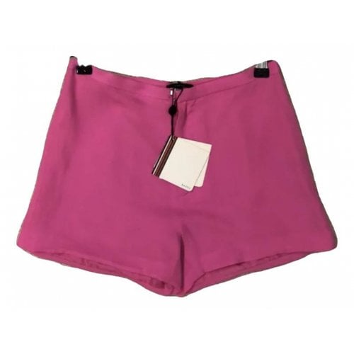 Pre-owned Raoul Silk Mini Short In Pink