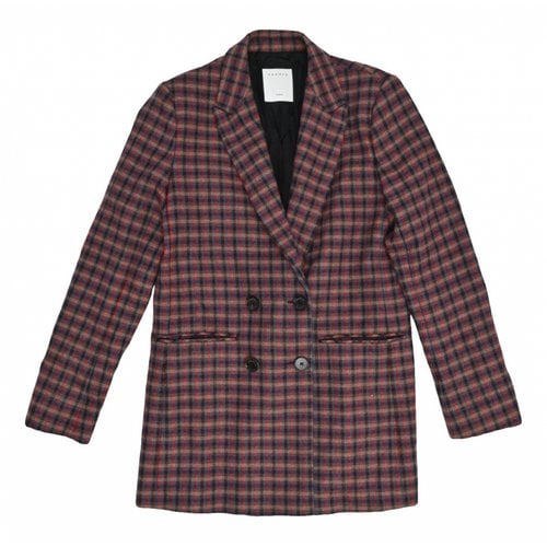 Pre-owned Sandro Wool Blazer In Red