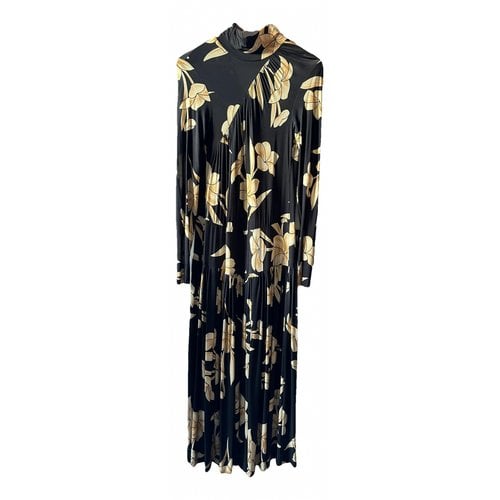 Pre-owned Colville Maxi Dress In Black