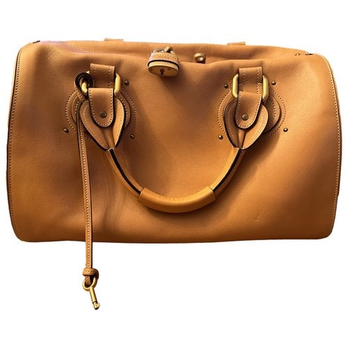 Pre-owned Chloé Madeleine Leather Handbag In Beige