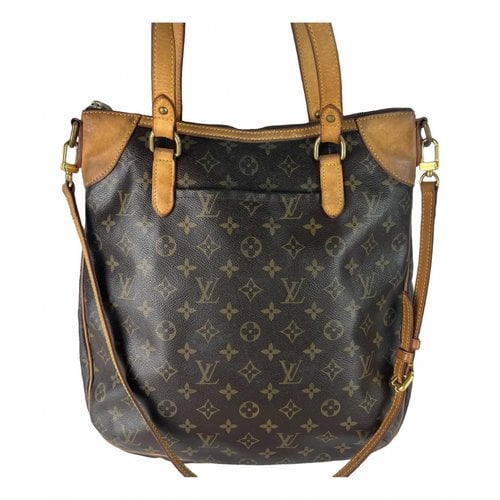 Pre-owned Louis Vuitton Odéon Leather Crossbody Bag In Brown