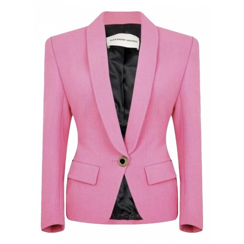 Pre-owned Alexandre Vauthier Wool Jacket In Pink