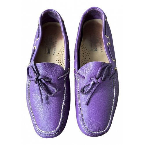Pre-owned Carshoe Leather Flats In Purple