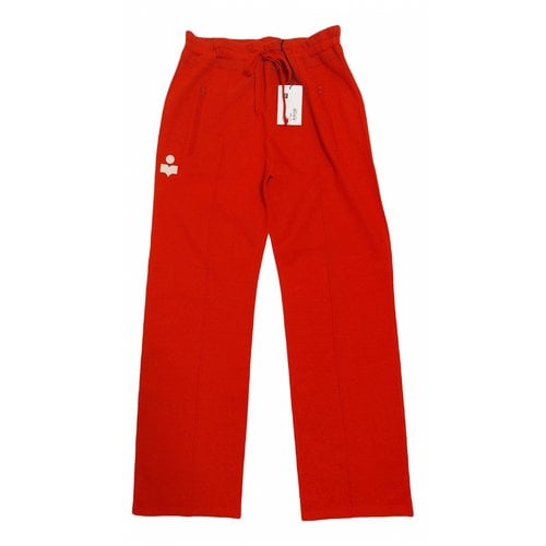 Pre-owned Isabel Marant Étoile Straight Pants In Red