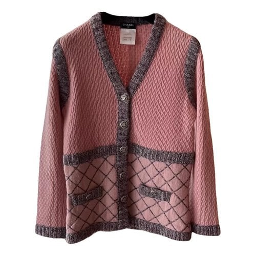 Pre-owned Chanel Silk Cardigan In Pink