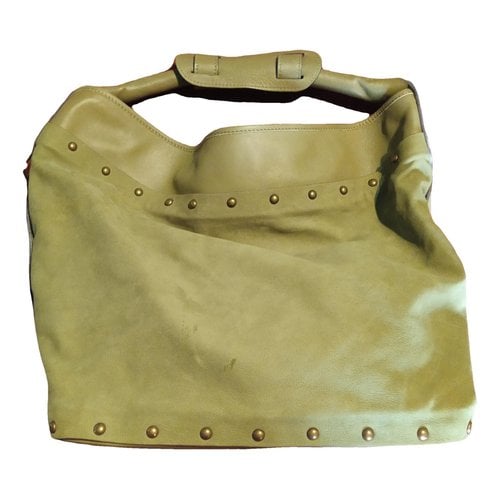Pre-owned Chloé Aby Lock Leather Handbag In Green