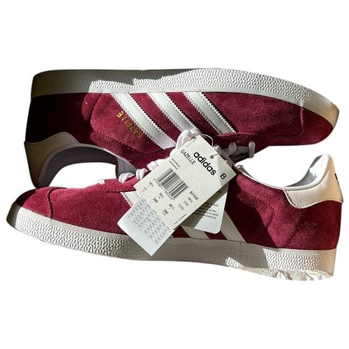 Pre-owned Adidas Originals Gazelle Low Trainers In Burgundy