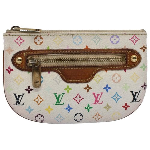Pre-owned Louis Vuitton Leather Clutch Bag In White