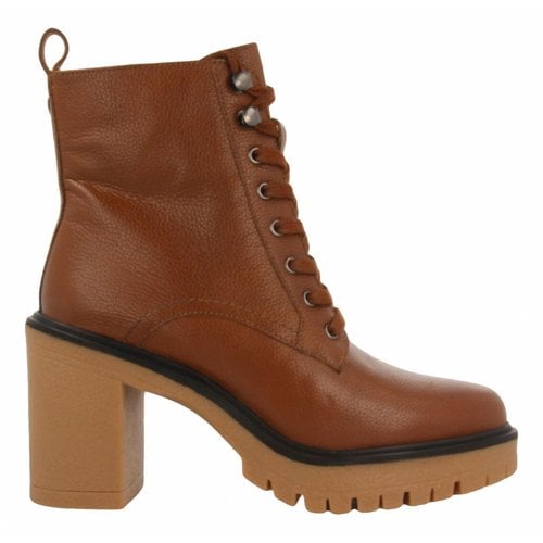 Pre-owned Gioseppo Leather Boots In Brown