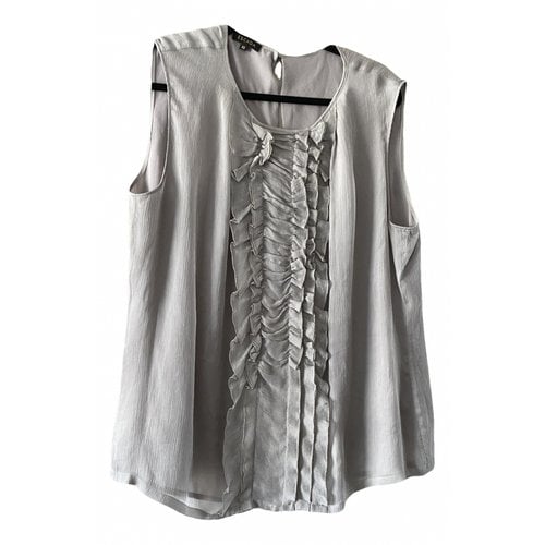 Pre-owned Escada Silk Blouse In Grey