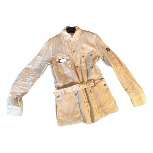 Pre-owned Belstaff Linen Caban In White