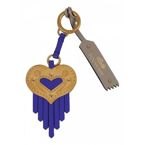 Pre-owned Bally Leather Key Ring In Purple
