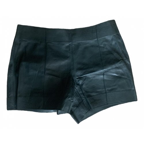 Pre-owned Gerard Darel Leather Shorts In Green