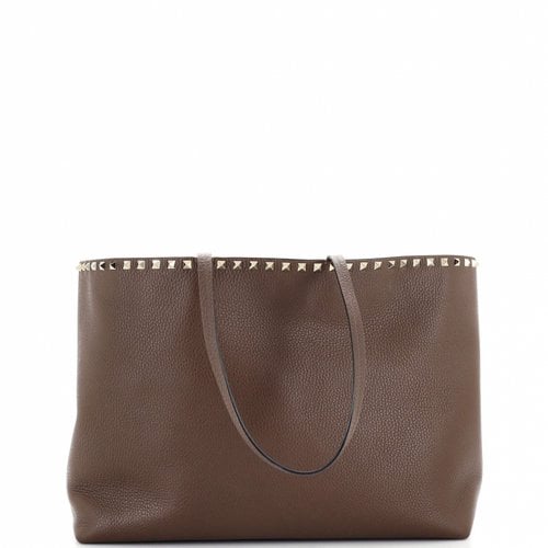 Pre-owned Valentino Garavani Leather Handbag In Brown