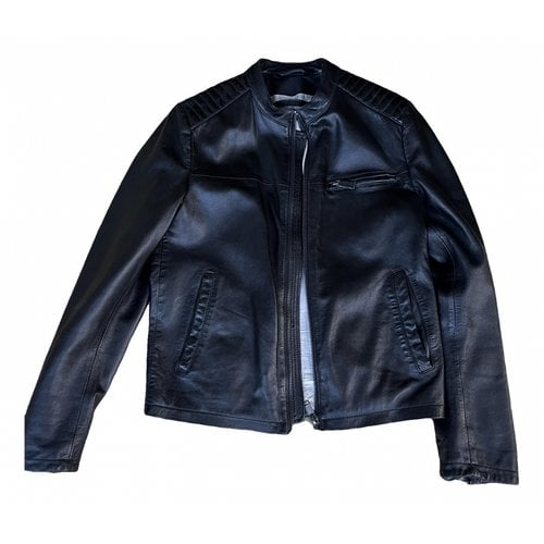 Pre-owned Drykorn Leather Jacket In Black