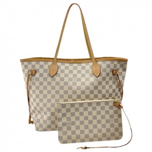 Pre-owned Louis Vuitton Neverfull Tote In White