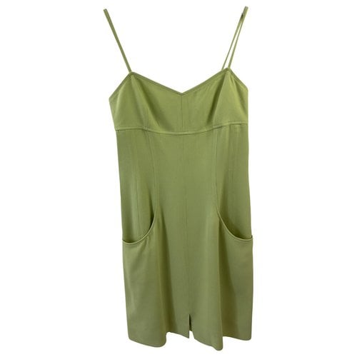Pre-owned Chanel Mini Dress In Green