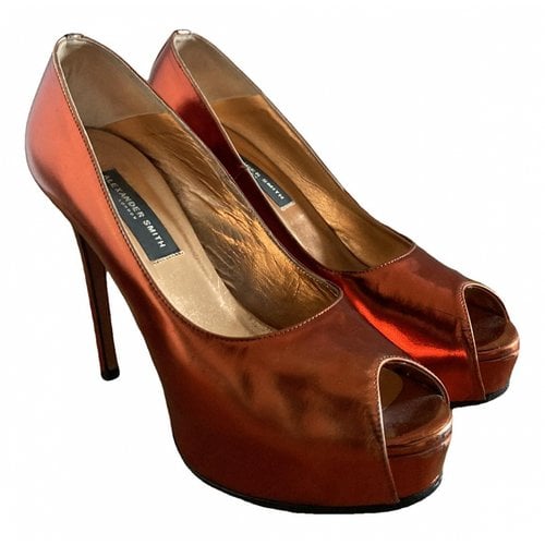 Pre-owned Alexander Smith Leather Heels In Orange
