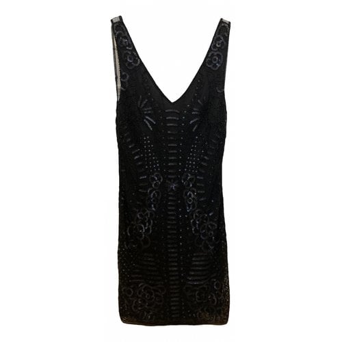 Pre-owned Molly Bracken Glitter Mini Dress In Black