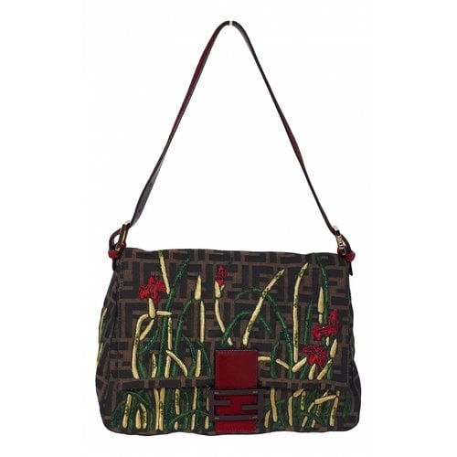 Pre-owned Fendi Mamma Baguette Glitter Handbag In Multicolour