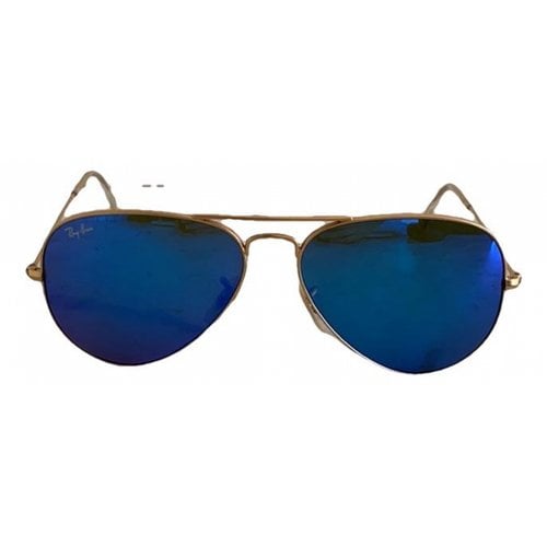 Pre-owned Ray Ban Aviator Sunglasses In Blue