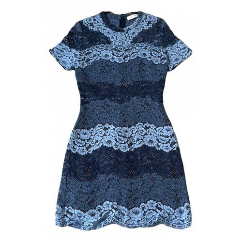 Pre-owned Sandro Lace Mini Dress In Blue