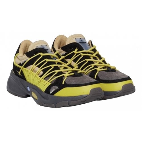 Pre-owned Alexander Mcqueen Cloth Trainers In Yellow