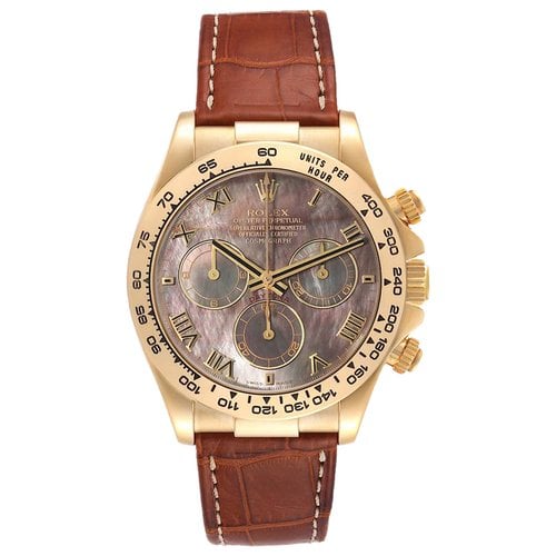 Pre-owned Rolex Yellow Gold Watch In Brown