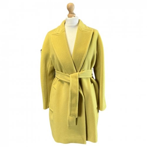 Pre-owned Max Mara Cashmere Coat In Yellow
