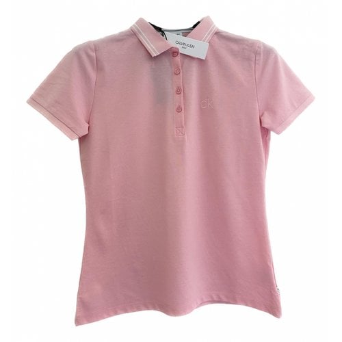 Pre-owned Calvin Klein Polo In Pink