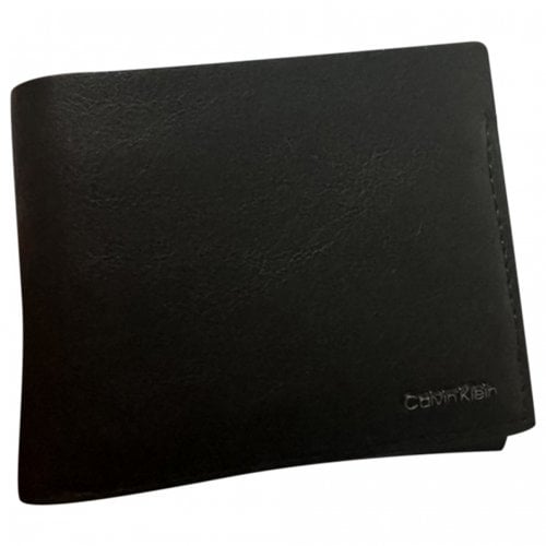 Pre-owned Calvin Klein Vegan Leather Small Bag In Black