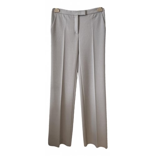 Pre-owned Emilio Pucci Wool Straight Pants In Grey