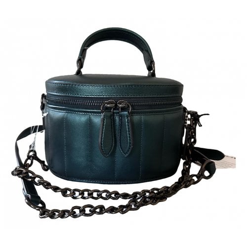 Pre-owned Coach Leather Crossbody Bag In Green
