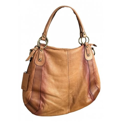 Pre-owned 7 For All Mankind Leather Handbag In Camel