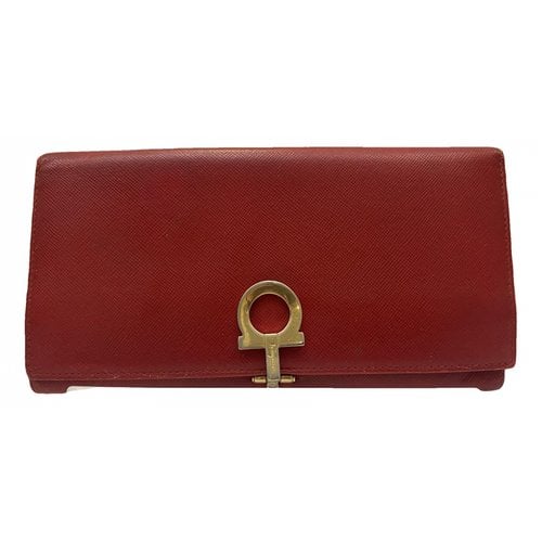 Pre-owned Ferragamo Leather Wallet In Pink