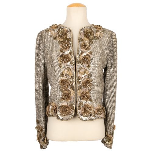 Pre-owned Valentino Silk Jacket In Gold
