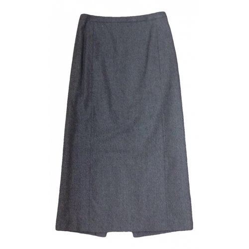 Pre-owned Jcrew Wool Maxi Skirt In Grey