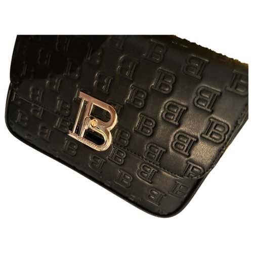 Pre-owned Balmain Leather Clutch Bag In Black