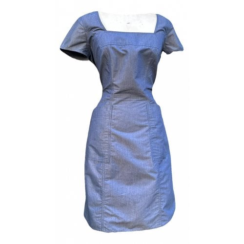 Pre-owned Mugler Mid-length Dress In Blue